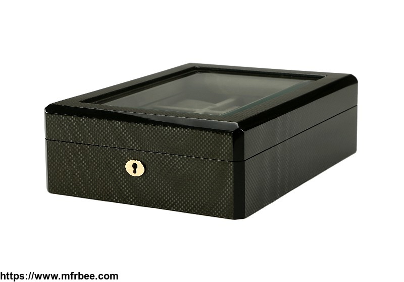 luxury_transparent_window_carbon_fiber_decorated_piano_paint_wooden_watch_box