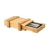 Natural Flat Lacquered Rubber Solid Wooden Collection Coin Gift Box