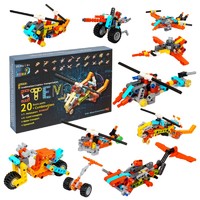 STEM Building Toys Set for Kids 20-in-1 Construction Educational Building Blocks Engineering Kit Suitable for Boys and Girls Age 6-12, New 2021 (171 Pieces)