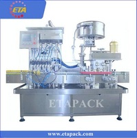 Automatic liquid bottle filling capping machine