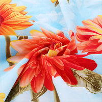 100% Cotton Fabric Whith Flower Printed