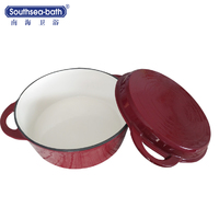 more images of cookware manufacture enamel Dual cast iron pot