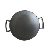 Dia34*10cmMatt black e round enamel cast iron pot