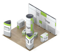 more images of Triga 20 x 20 Booth Package A Tension Fabric Trade Show Display
