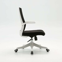 Sihoo M76 White Frame Grey Mesh Ergonomic Conference Office Chair for Short Person with Adjustable Armrest