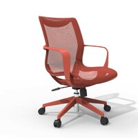 Sihoo M77C Ergonomic Red Small Size Whole Mesh Reception Office Chair
