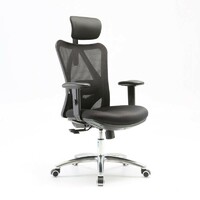 more images of Sihoo M18 Ergonomic Black Adjustable Fabric Office Chair With Armrests and Mesh Back