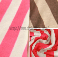 Stripe Anti-Pilling Polar Fleece Printed Polyester Fleece Fabric Factory KFE-006
