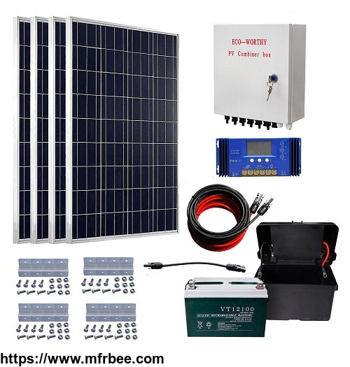 eco_worthy_400w_off_grid_solar_kit_4pcs_100w_solar_panels_and_combiner_box_and_60a_solar_controller_and_100ah_12v_battery_rv