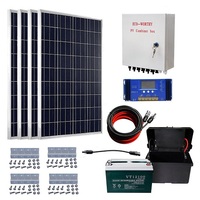 ECO-WORTHY 400W Off Grid Solar Kit: 4pcs 100W Solar Panels & Combiner Box & 60A Solar Controller &100aH 12V Battery RV