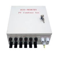 ECO-WORTHY Solar Combiner Box with Circuit Breakers - 6-String PV Enclosure - 10A Breakers
