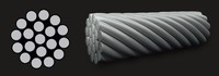 more images of high quality galvanized fibre core steel wire rope