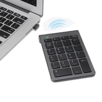 Wireless Numeric Keypad, Astarias 2.4G 22-Key USB Financial Numpad for Laptop Tablet Desktop PC Computer, USB Dongle