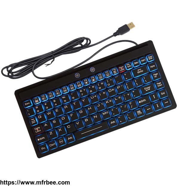 washable_medical_industrial_keyboard_with_led_backlight_and_pointing_device_compact_whole_seal_black