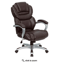 High Back Brown Leathersoft Executive Ergonomic Office Chair