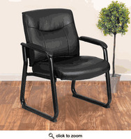 Big & Tall Side Reception Chair with Sled Base Rated to 500 Lbs.