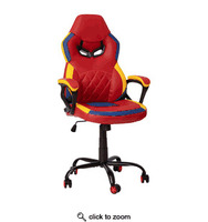 Ergonomic Office or Gaming Chair with Red Dual Wheel Casters