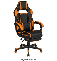 X40 Gaming/Task Ergonomic Computer Chair with Fully Reclining Back and Arms, Slide Out Footrest and Massaging Lumbar