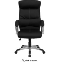 more images of High Back Executive Chair with Curved Headrest and White Line Stiching | BEST PRICE SEATING