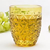 more images of instock glassware colored textured triangle glass drink goblet and stemless tumbler