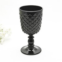 more images of Colored black Pineapple red glass wine glass with long stem