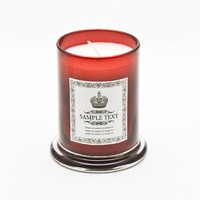 more images of hotsale great qulaity crafted hand made red colored glass candle holder with cover
