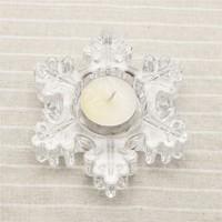 more images of Glass tealight Snowflake shape candle holder for Christmas decorations