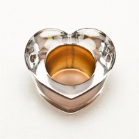 more images of Hand made heart shape electroplated glass candle holder lovely design transparent candle holder