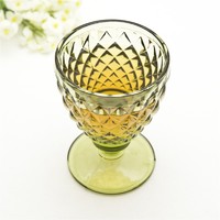 popular paisley exotic pineapple drinking cup glass wine glass stemed goblet