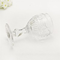 Instock crystal round colored wine glass goblet
