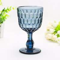 more images of wholesale hand made 290ml colored water wine glass goblet, drinking glass