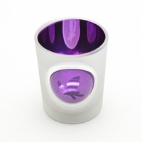 more images of New design handmade frosted glass candle cup