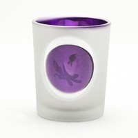 more images of New design handmade frosted glass candle cup