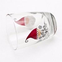 Crative Hot Sale Hand drawing snowman Glass cup for Christmas