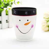 more images of Handmade drinking glass cup with christmas design