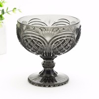 more images of Black glass ice cream bowl for dessert bowl and ice cream