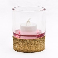 Great qulaity candle holder crystal/tear drop glass candle holder with wooden bottom