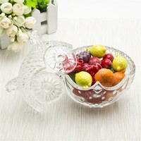 New Owl Colored Glass Candy Jar with Lid Storage Bottle For Food And Candy
