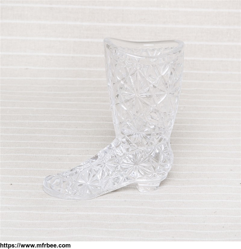 50ml_boot_shape_decorative_beautiful_clear_glass_with_embossed
