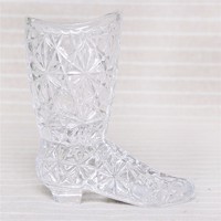 more images of 50ml boot shape decorative beautiful clear glass with embossed