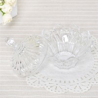 more images of Wholesale glass candy box with lid high quality glassware