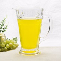 more images of 1140ml unique design glass water jug with side handle/hot and cold water jug