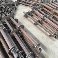 Square shaft Helical piers for house building construction