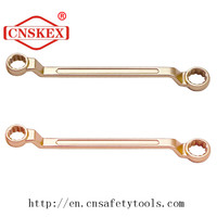 non sparking tools berylium copper or aluminum bronze double ring end spanner