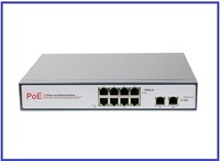 8x PoE Ports and 2x 10/100M Uplink Ports PoE Switch
