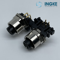 INGKE YKM12-PTB02259A  Direct Substitute 43-01199  5 Position M12 Circular Connector Plug, Female Sockets Solder