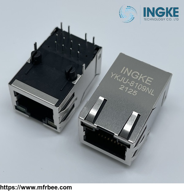 ingke_ykju_8109nl_direct_substitute_j1012f21cnl_10_100base_t_rj45_ethernet_connector_tab_up_with_led