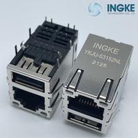 INGKE YKJU-63192NL Direct Substitute 0821-1X1T-36-F 1 Port 100 Base-T RJ45 with USB Magnetic Jack Connectors