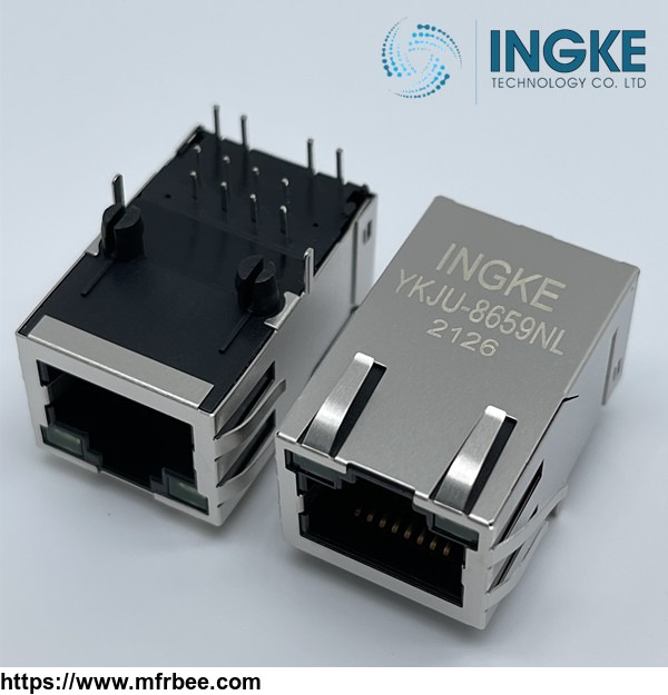 INGKE YKJU-8659NL Direct Substitute SI-50170-F Through Hole 100 BASE-T RJ45 Ethernet Connectors