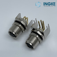 INGKE YKM8H304FV Direct Substitute M8S-04PFFR-SF8001 Female M8 PCB Sockets Solder 4P Circular Connector